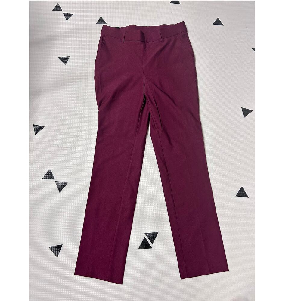 Rafaella Women's Windsor Wine Red Stretch Slim Ankle Pull-On Dress Pant - Picture 3 of 7